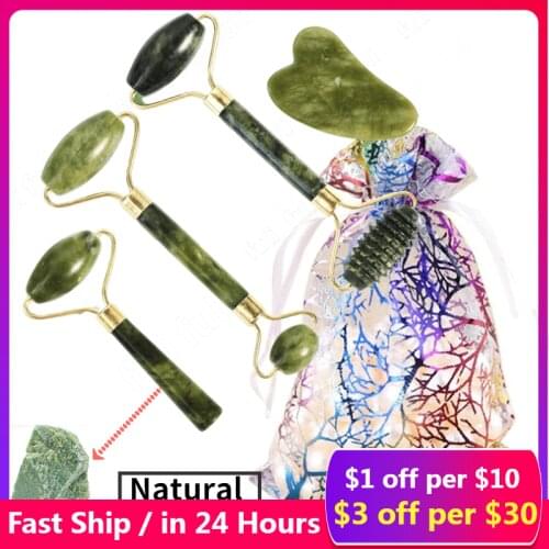 Natural Rose Jade Gua Sha Gouache Scraper For Face Massager For Face Body Scraping Chin Facial Lifting Wrinkle Remove Skin Care