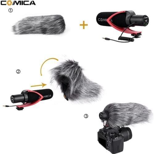 Comica Cvm-V30 Pro Super-Cardioid Directional Condenser Video Microphone with 3.5Mm Interface Professional Shock Mount Univers
