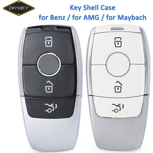 DIYKEY Smart Remote Key Shell Case Fob 3 Button Cover for AMG for Maybach for Mercedes Benz C200L E300L S320 GLC Replacement
