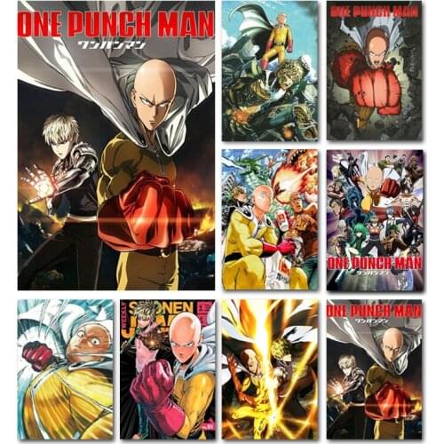 Janpese Anime One Punch Man Poster Home Decor Prints Canvas Painting Wall Art HD Modular Pictures Home Bedroom Decoration Cudros