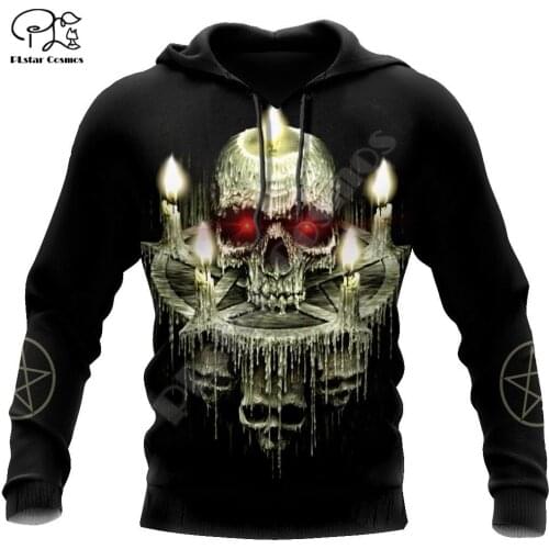 PLstar Cosmos Satan Devil Ghost Gothic Skull Funny Casual Pullover NewFashion Streetwear 3DPrint Men/Women Jacket Zip Hoodies 22