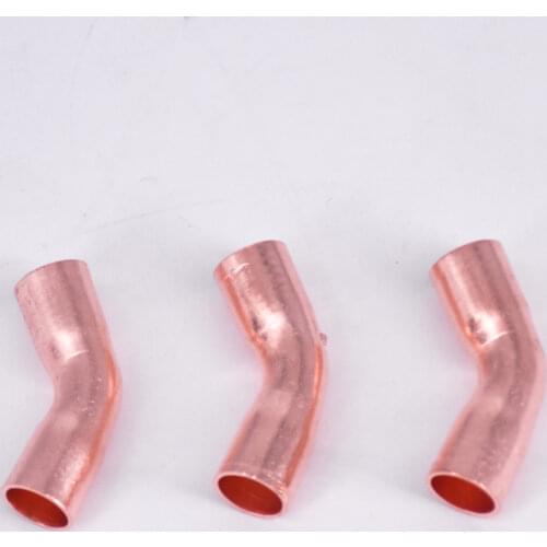 1/4" 3/8" 1/2" 3/4" 1" 10 15 16 19 22 25.4 28mm ID Copper End Feed Solder 45 Degree Elbow Fitting Coupler For Air Condition