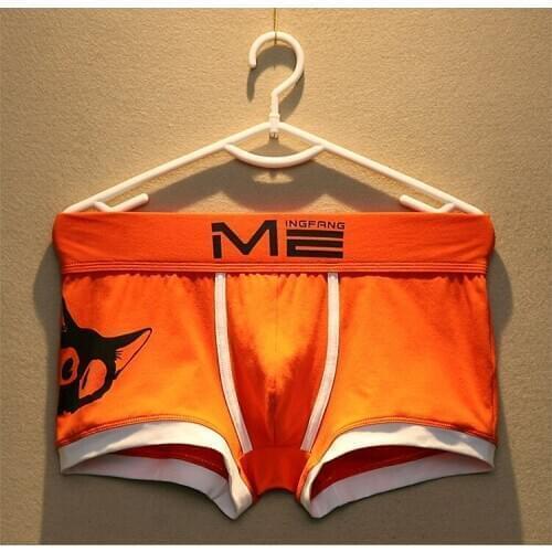 2020 Cockcon Boxers Men Cotton Cat Patterned Lingerie Cartoon Boxer shorts Male Funny Panties Shorts Penis Pouch Underpants