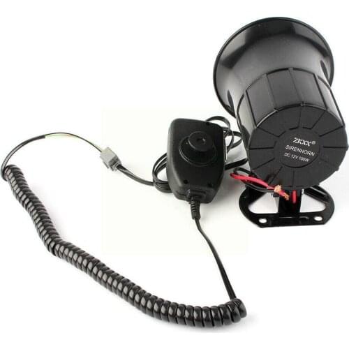 6 Sound 100W Tone Loud Horn Motorcycle Auto Car Vehicle Alarm Siren Police Horn Fire Speaker Truck Ambulance Boot 120dB