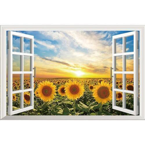 Diamond painting Scenery outside the window 5D Embroidery cross stitch pattern full square /round diamond embroidery Sales GH325