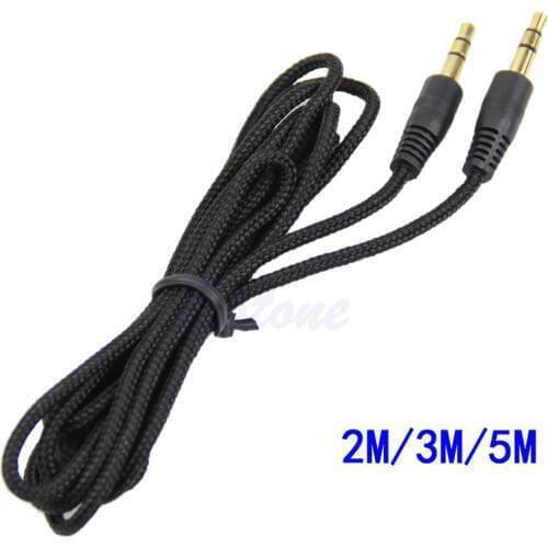 3.5mm Jack Male to Male Car Aux Stereo Audio Cable Auxiliary Cord Braided Headphone Extension Wire For MP3 Phone Car Universal