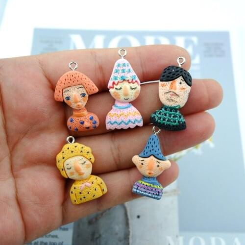 10pcs/Pack Cartoon Charms for Earring Key Chain Necklace Pendant Jewelry Accessories Findings Making
