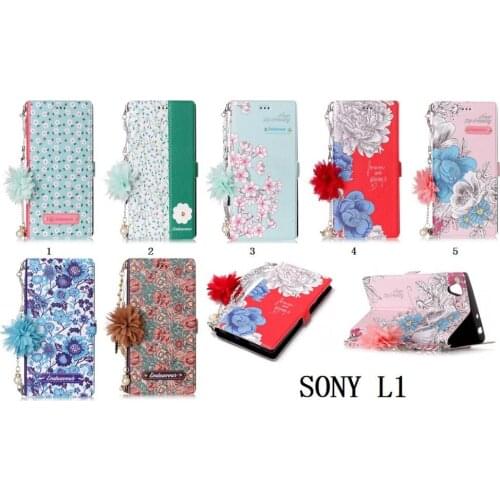 For Sony Xperia L1 Case Sony Xperia L1 Cover Wallet Filp PU Leather Back Cover Phone Case For Sony Xperia L1 Luxury Flower Case