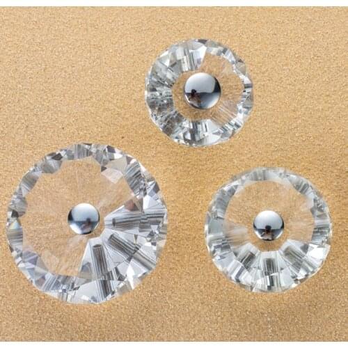 Dia 60mm 80mm 100mm Modern fashion luxury diamomnd head crystal glass door handle pink blue clear crystal Bathroom door knobs