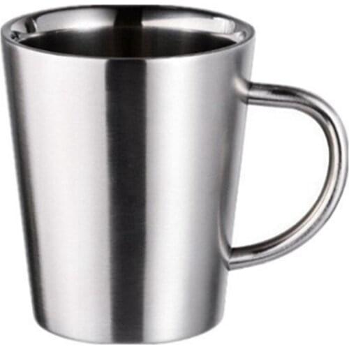 Stainless Steel Double Layer Mugs Coffee Cup Creative Water Cup Heat Insulation Beer Cup Stainless Cup