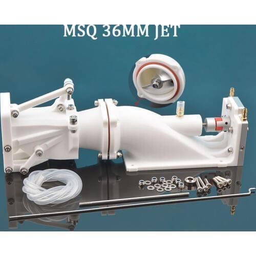 MSQ 36mm Water Jet With 7075 2 blades impeller Water Thruster Pump With Reverse Buckle 4mm Shaft for RC Model Jet Boat