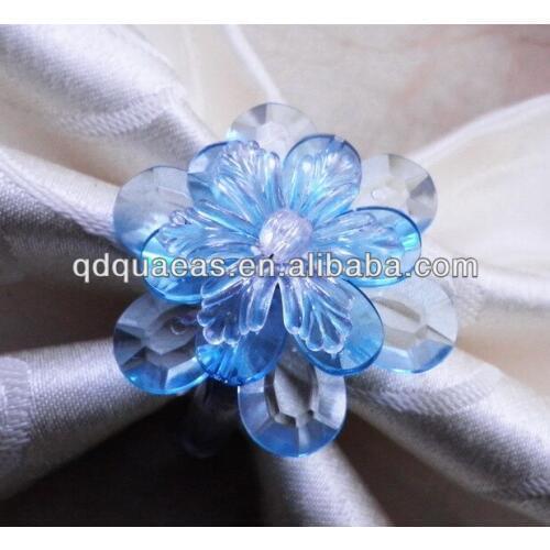 Crystal napkin rings acrylic beades napkin holder