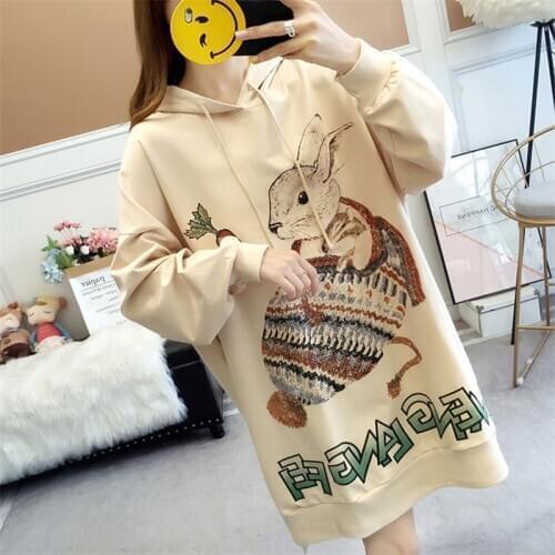 Cartoon Maternity Hoodies Sweatshirts Women Maternity Long Sleeve Hooded Pregnant Women Sweater 2020 Casual Pullover Tops Jumper