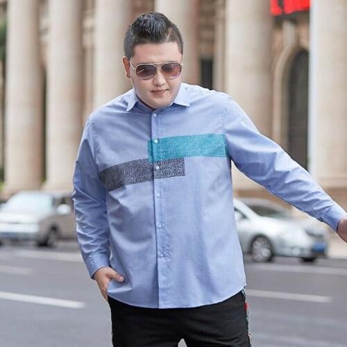 Plus Size 8XL 7XL 6XL Men Shirt Long Sleeve Shirts printing Men Dress Large 7XL 6XL Social Shirts Men Clothing Streetwear 145kg