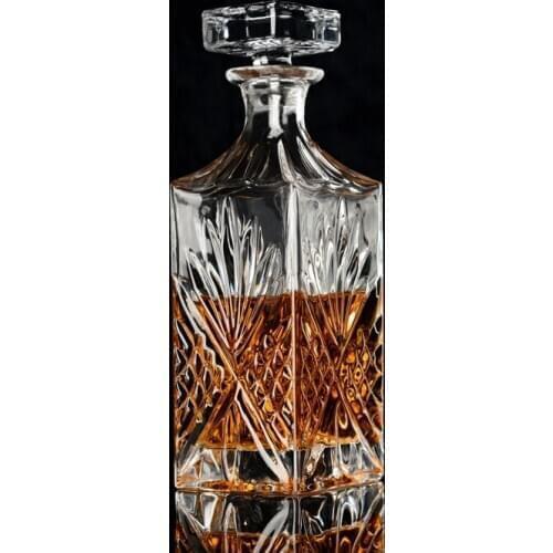 Whisky Crystal Glass Hip Flasks Personalized Classic Transparent Empty Bottle Home Pulsera Alcohol Kitchen Dining Bar EF50HF