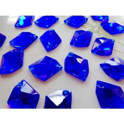 80pcs 21*16mm Sew on rhinestones royalblue colour cosmic shape flatback gem stones acryl crystal strass diamond 80pcs/lot