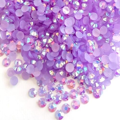 1000pcs RESIN Diamonds Jelly Nail Rhinestones 3mm 4mm 5mm IRIDESCENT Clean AB-SIDE Flatback Reflective Nail Art Decorations ZB18