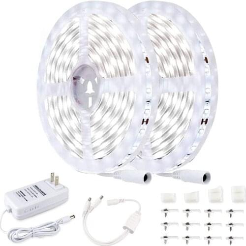 Super Bright Led Strip Lights】 - This 32.8ft strip light includes 600 of 2835 ultra-bright LEDs,working for 24V voltage,more bri
