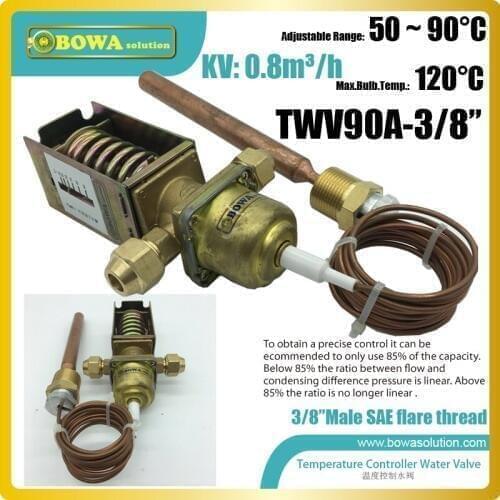 3/8" temperature operated water valves used in hydronics(heat pump/boiler system) in restaurant or hotel maintain stable temp