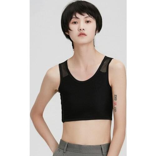 Tomboy Tank Tops Chest Shaper Breast Binder Trans Vest Shirt Underwear Strengthen Bandage Reinforced Short Corset S-3XL