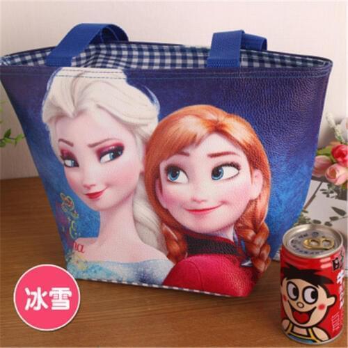 Disney cartoon Frozen children lunch bagS student Elsa waterproof package girl boy kid portable bag Storage handbag princess