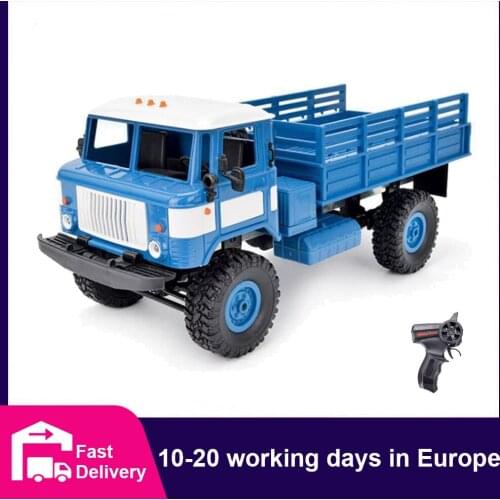 WPL B-24 RC Truck Military Trucks 1:16 Remote Control Car GAZ-66 Buggy All-Terrain Crawler 4WD Off-Road Army Truck Toys for Kids