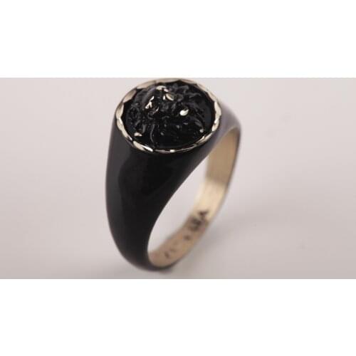 UM US JEWELRY Black Color Unisex Ring