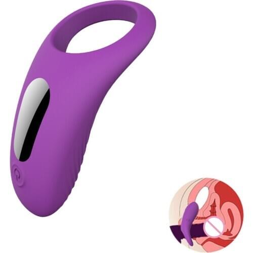 Recharge Delay Cocking Vibrating Couple Sex Product Men Vibrator Delay Premature Ejaculation Massager Sex Toys