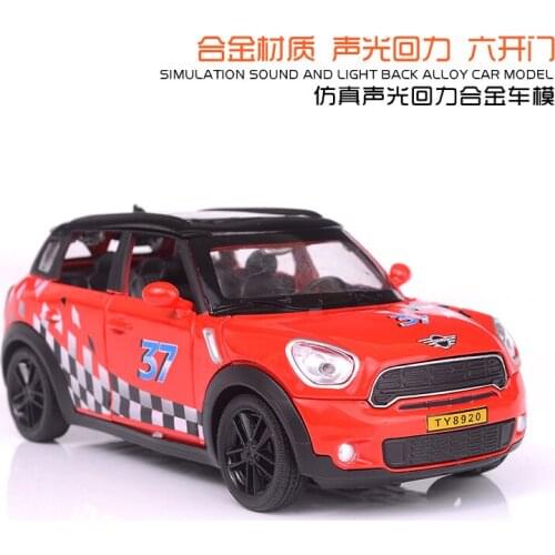 1:32 Alloy Diecast Minisaloon Car Model with Lights Sounding Function Pull-back Vehicles Toy Car Models Collection