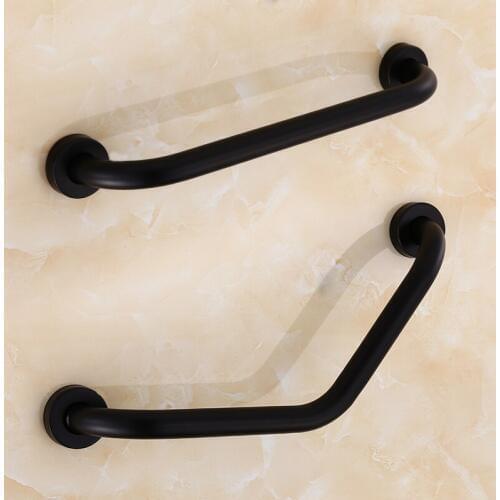 1PCS European style black bathroom handrails stainless steel toilets elderly handle rails anti slip dumb black safety handle