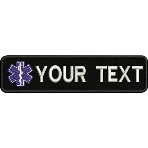 Healthy heart 10X2.5cm Embroidery Custom Name Text Patch Stripes badge Iron On Or Velcro Backing Patches For Clothes Backpack