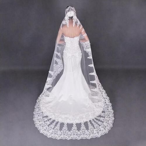 2 Meters/lot 42cm Super WideRefined Luxury with Continental Car Bone Ivory Lace Fabric Wedding Dress Accessories Lace Trim