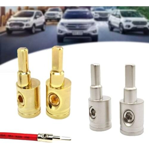 2PCS Power And Ground 1/0 Gauge To 4 Gauge Pin AWG Power Wire Reducer FOR Car Audio Amp Car Audio Wire Terminal Block