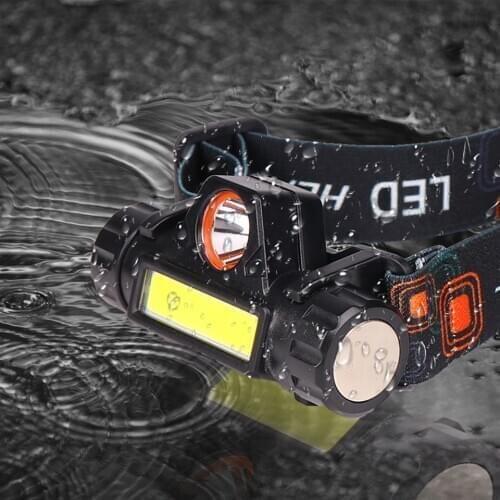4000LM Portable mini Powerful LED Headlamp XPE+COB USB Rechargeable Headlight Built-in Battery Waterproof Head Torch Head Lamp