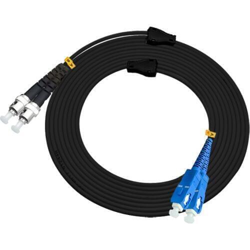 49FT Outdoor Armored 15Meters SC-ST Duplex 9/125 Singlemode Fiber Optic Cable Patch Cord Jumper SC to ST SC/PC-ST/PC