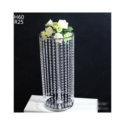 60cm Tall metal flower stand, Crystal Candle Holder, wedding Centerpiece, party decoration
