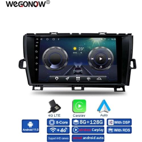 Carplay DSP Android 10.0 6GB + 128GB Car DVD Player GPS WIFI Bluetooth 5.0 Radio Toyota PRIUS 2009-2013 left right driving