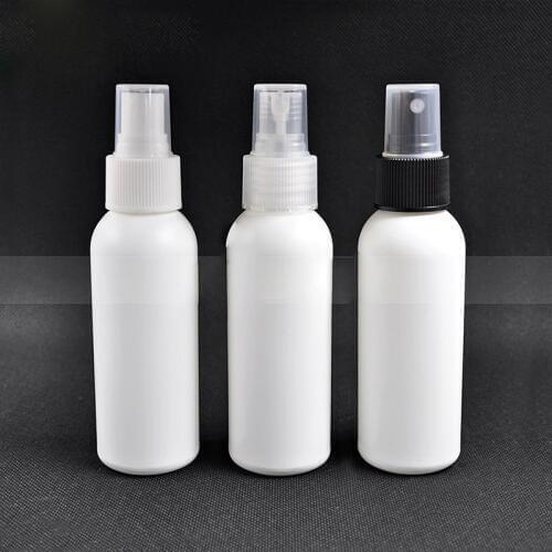 50pcs 100ml White Mini Plastic Transparent Small Empty Spray Bottle For Make Up And Skin Care Refillable Bottle