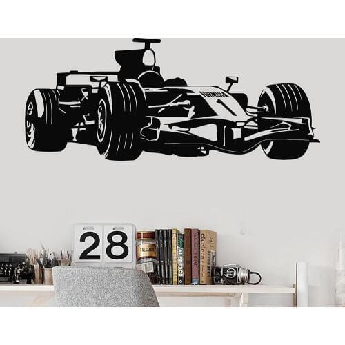 Formula 1 Race Car Garage Decor Childrens RoomVinyl Wall Decal For Living Room Wall Stickers for Baby Room Boy Large Mural C666