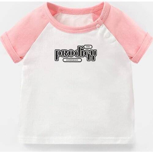 The Prodigy Experience Electronic Music Band Design Newborn Baby T-shirts Toddler Graphic Raglan Color Short Sleeve Tee Tops