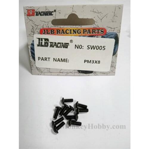 JLB SW005 PM3X8mm 10pcs Screw CHEETAH 11101 21101 1/10 RC Car Parts