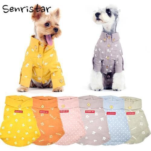 Spring Summer Cute Dog Shirt Clothes for Small Medium Large Dogs Soft Cotton Puppy Chihuahua Dog Coat Costume Pets Clothing