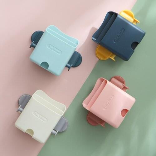 Wall-Mounted Storage Box Remote Control Mobile Phone Charging Multi-Function Self-Adhesive Wall Storage Box Organization Holder