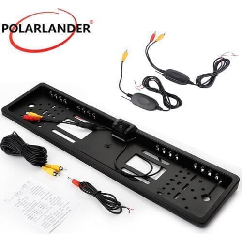 New! Waterproof Support PAL video system Wireless Europe Car Licence Plate Camera 135 Degree angle