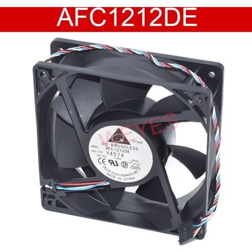 Original For Delta AFC1212DE DC12V 1.60A 120x120x38mm Four Lines Cooling Fan