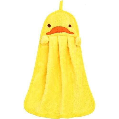 Baby Nursery Hand Towel baby bath towels Toddler Soft Plush Cartoon Animal Wipe Hanging Bathing Towel For Children Bathroom