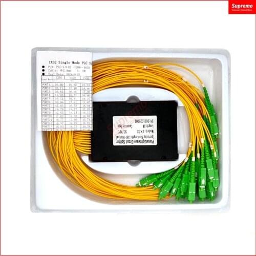 SC/ APC 1x32 PLC Fiber Optic Splitter,1x32 Cassett Fiber Optical Splitter or ABS PLC Splitter,Single Mode,SC FC LC ST Connector