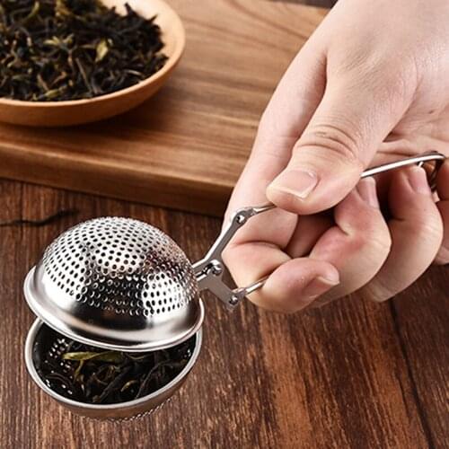 Stainless Steel Tea Infuser Strainer Filter Ball Shape Portable for Loose Leaf Herbal Tea HR