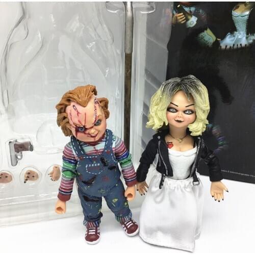 In Stock NECA Bride Of Chucky Figure Ultimate Chucky Tiffany Chucky Gets Lucky PVC Action Figure collect Model Toy Doll