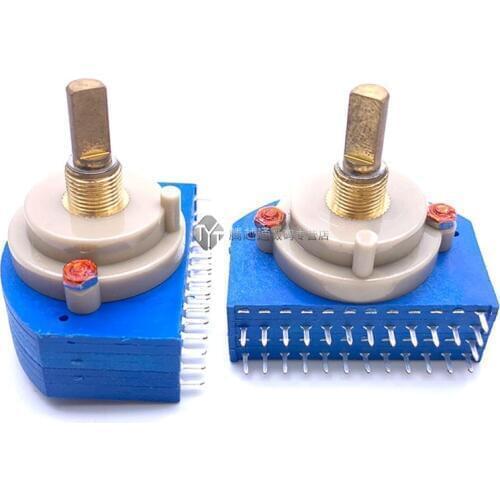 RE29 vertical sealed rotary band switch double layer 2 knife 12 gear rotation switch switch shaft length 20MM